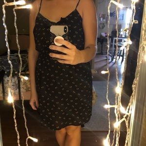 Navy Blue Dress w/ pink bows